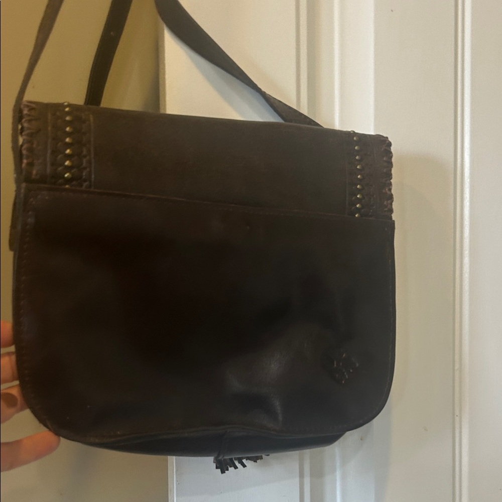 Patricia Nash Dark Brown Leather Crossbody Bag - Picture 2 of 4